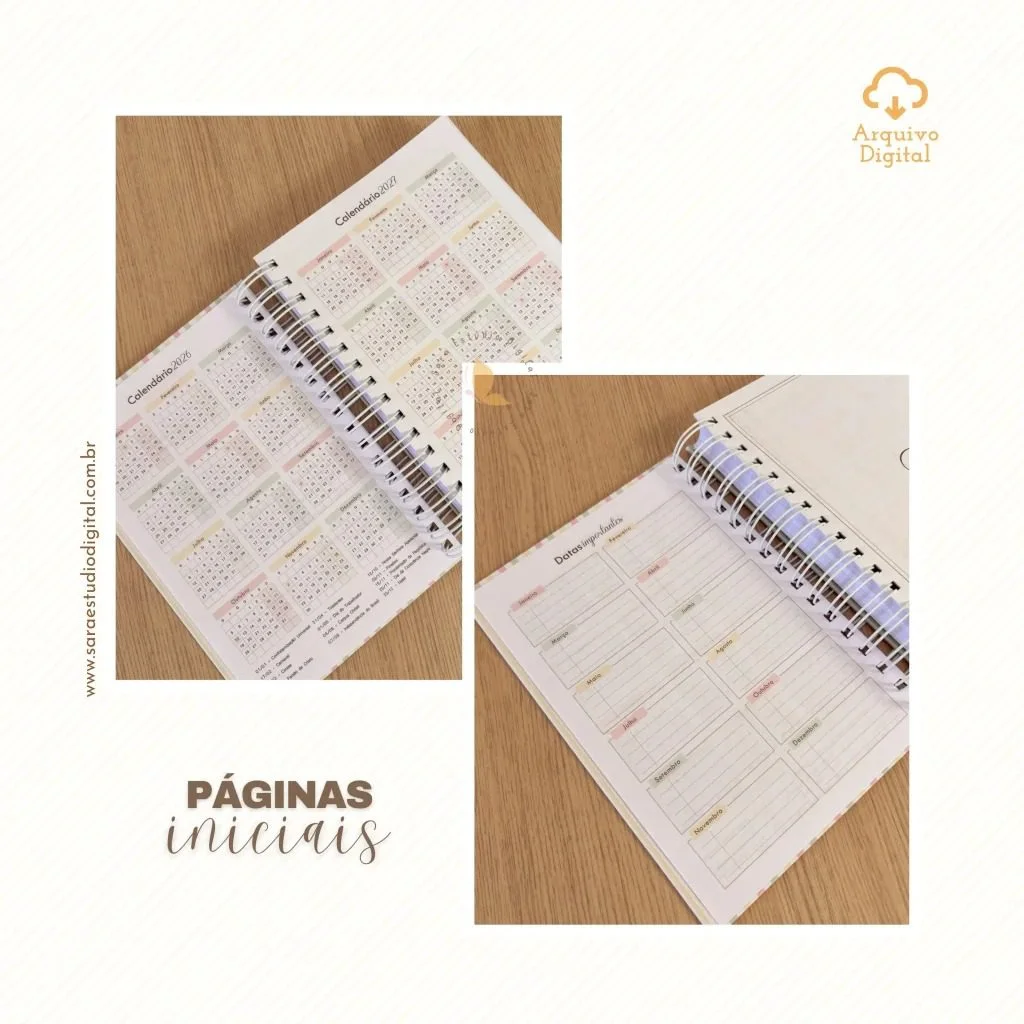 Agendamentos Procedimentos/Pacientes 2026 – 8 cores (Sara Estúdio) - Imagem 7