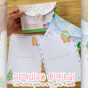 Arquivo Digital – Cartinha + envelope para o papai noel