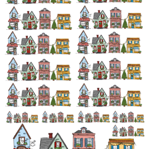 Arquivo Digital DTF UV Casinhas Natal ( A4) - caneca básica