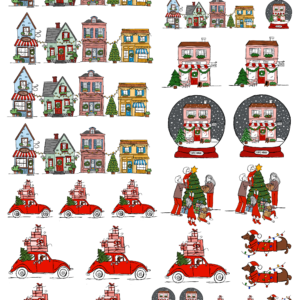 Arquivo Digital DTF UV Misto Natal parte 2 ( A4)