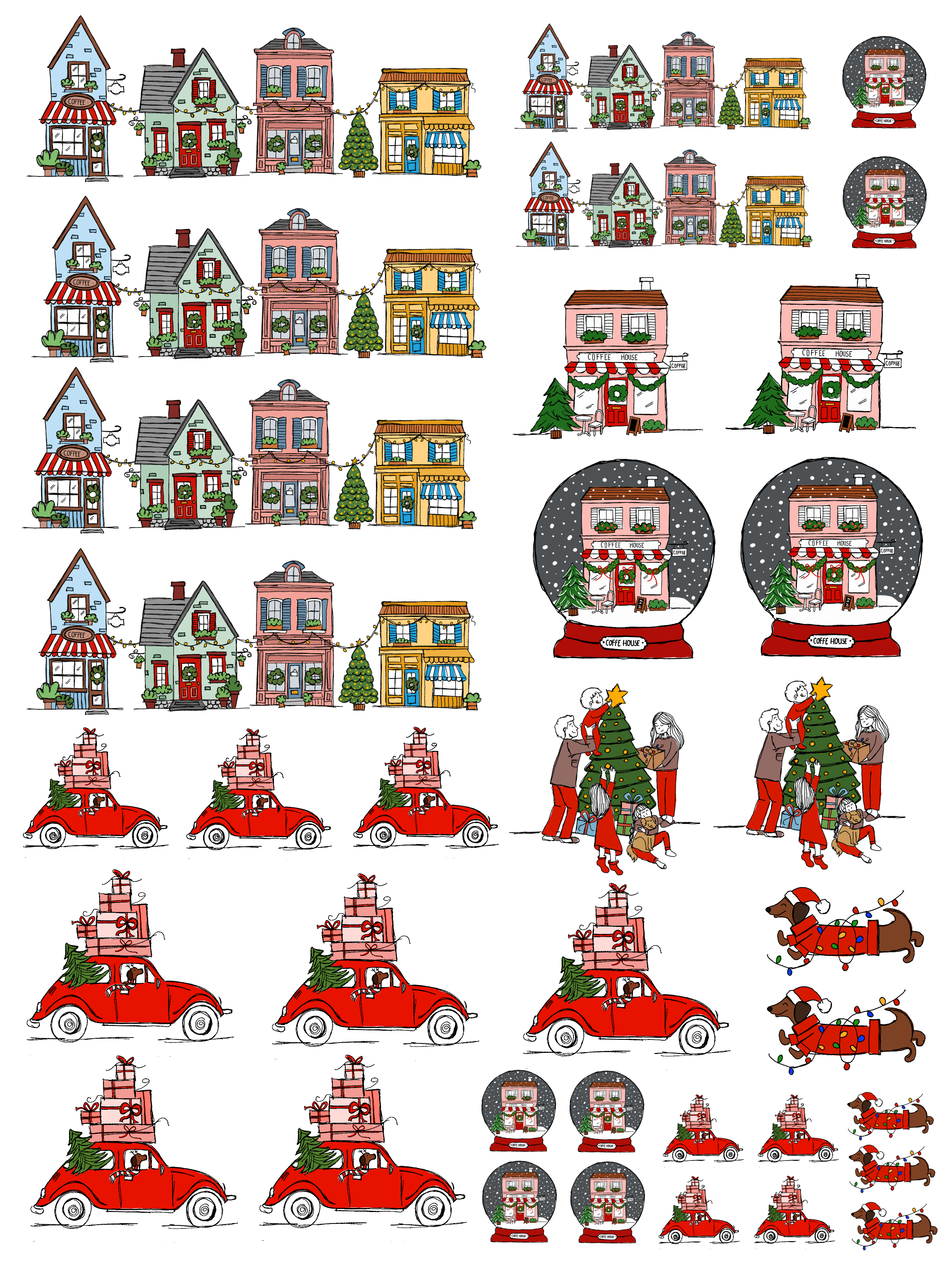 Arquivo Digital DTF UV Misto Natal parte 2 ( A4)