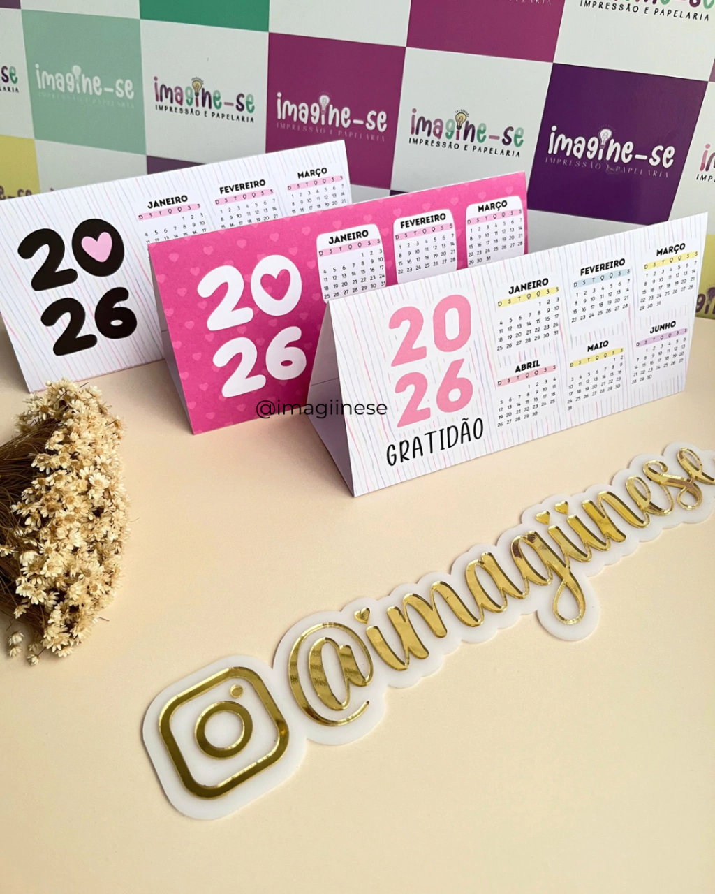 Calendário 2026 de Mesa A4