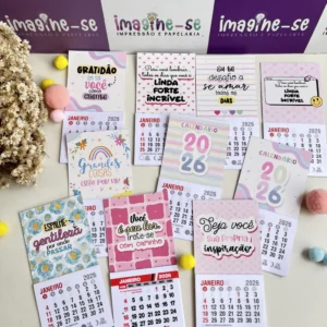 Base Calendário 2026 para ímã COM FRASES