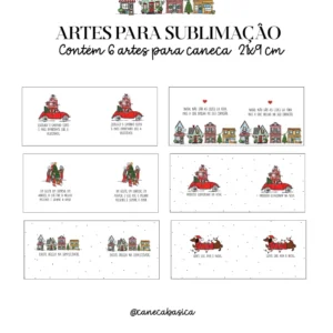 Arquivo para Sublimação Natal parte 2 - CANECA BÁSICA