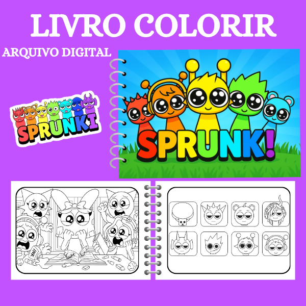 LIVRO COLORIR SPRUNKI – Arquivo digital - Imagem 2