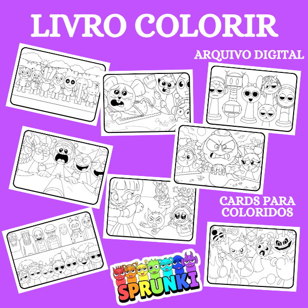 LIVRO COLORIR SPRUNKI – Arquivo digital - Imagem 3