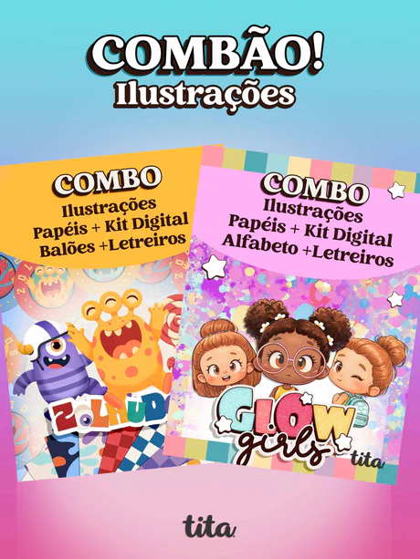 Escolar 2026 – Combão Ilustrações Menina e Menino