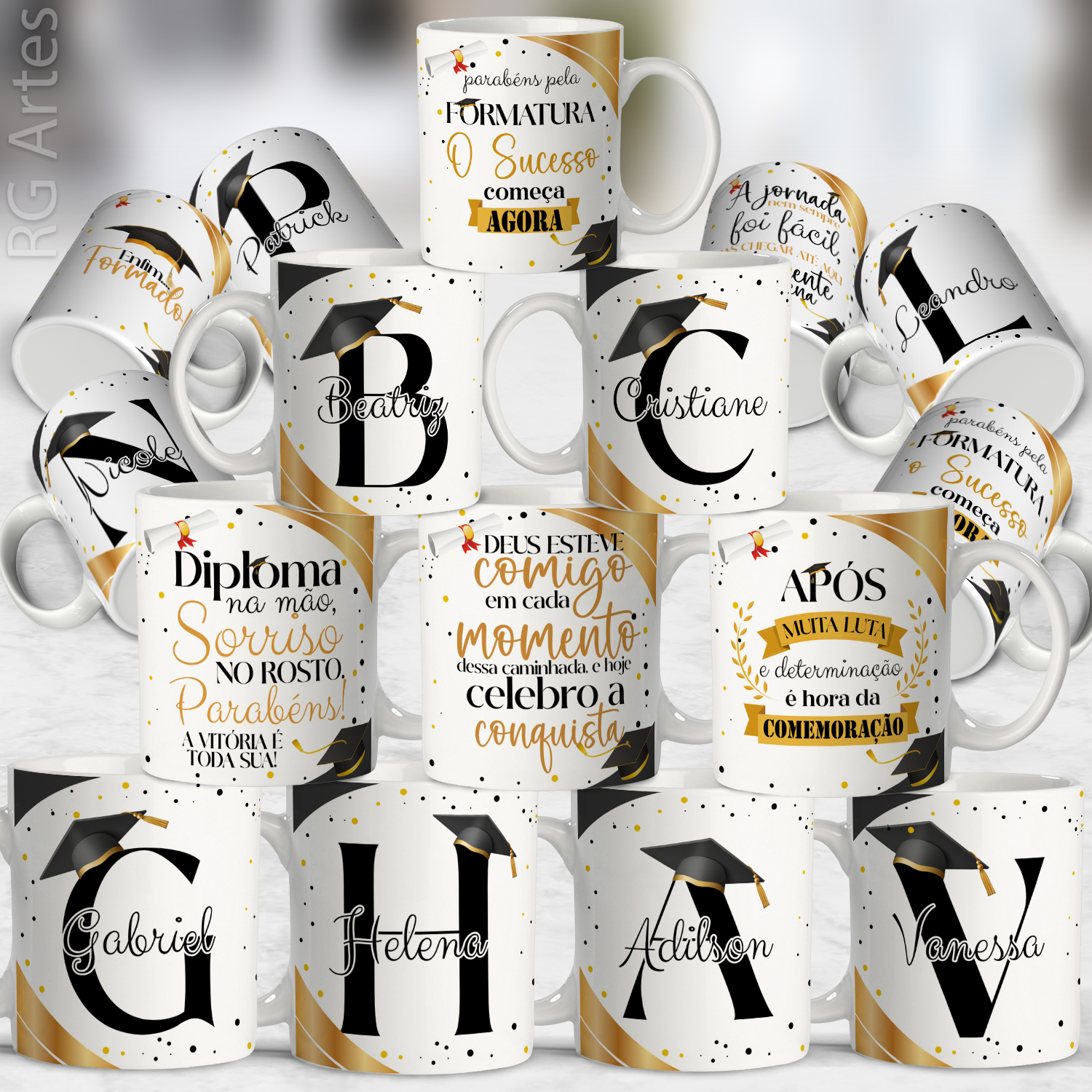 Pacote de Artes Formatura - artes canecas (Adilson)