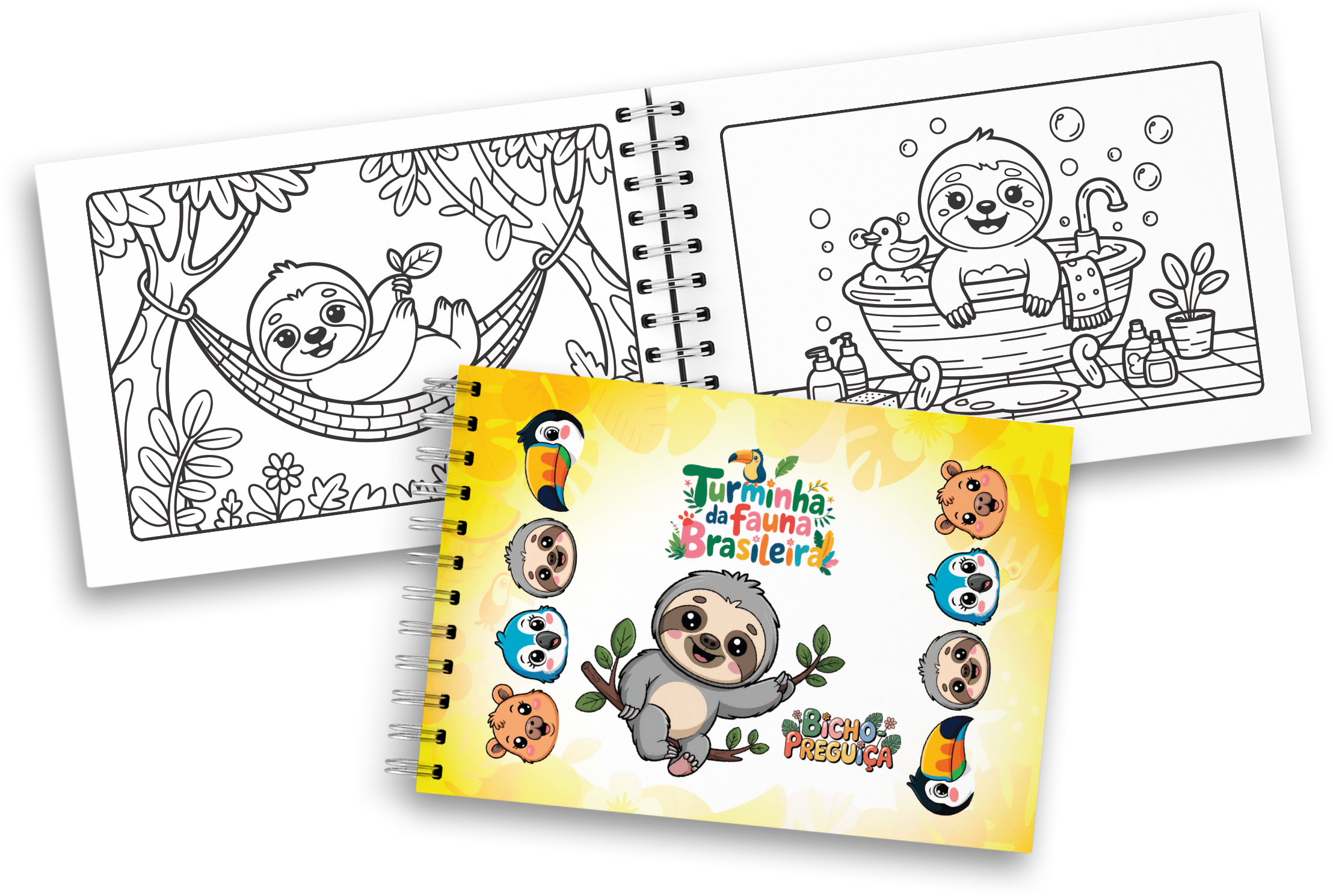 Coleção Caderno e Livros de Colorir Turminha da Fauna Brasileira - Imagem 3