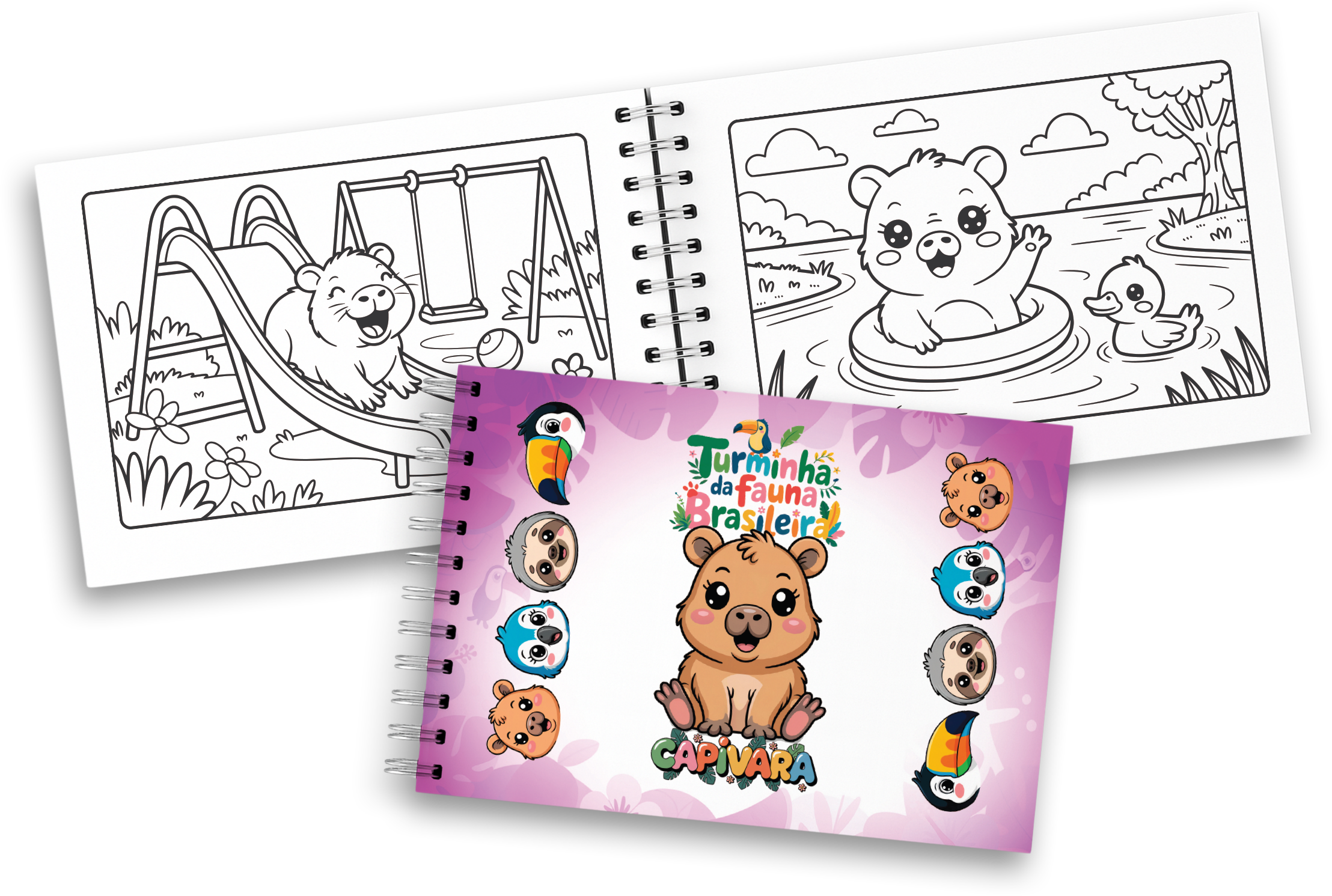 Coleção Caderno e Livros de Colorir Turminha da Fauna Brasileira - Imagem 7