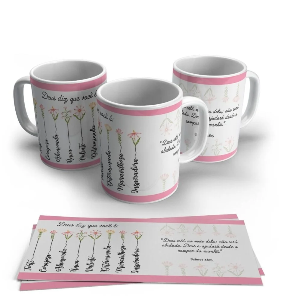 COMBO Deus diz que você é - artes Caneca Criativa - Imagem 5