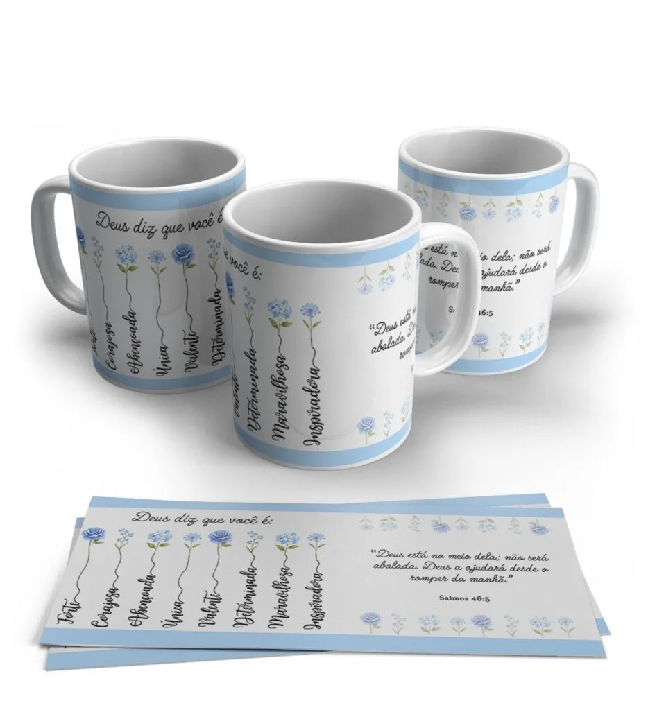 COMBO Deus diz que você é - artes Caneca Criativa - Imagem 2
