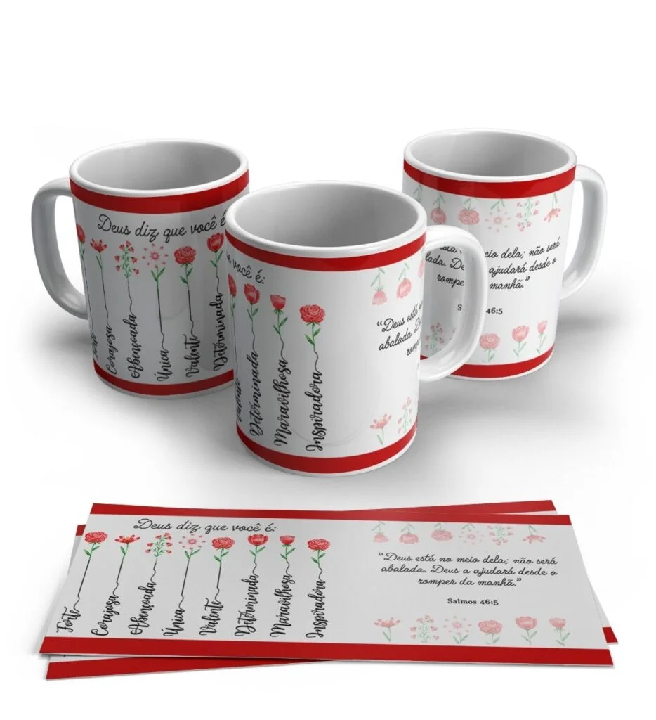 COMBO Deus diz que você é - artes Caneca Criativa - Imagem 6
