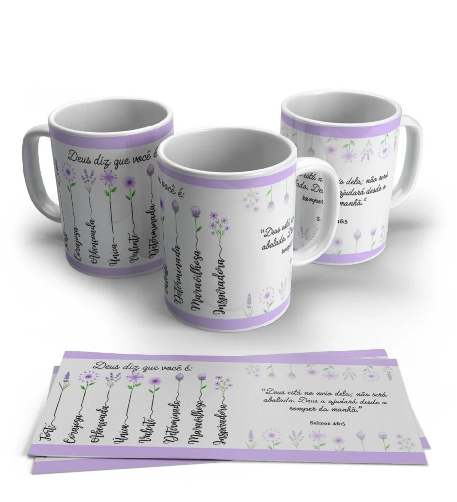 COMBO Deus diz que você é - artes Caneca Criativa - Imagem 3
