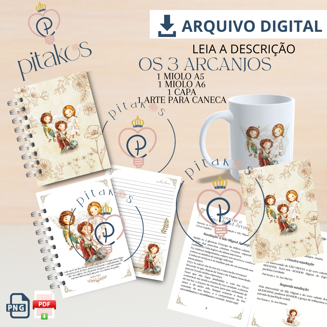 SUPER COMBO – N.S DAS DORES, N.S DE LÁ SALETTE, SÃO PADRE PIO E ARCANJOS - Imagem 3