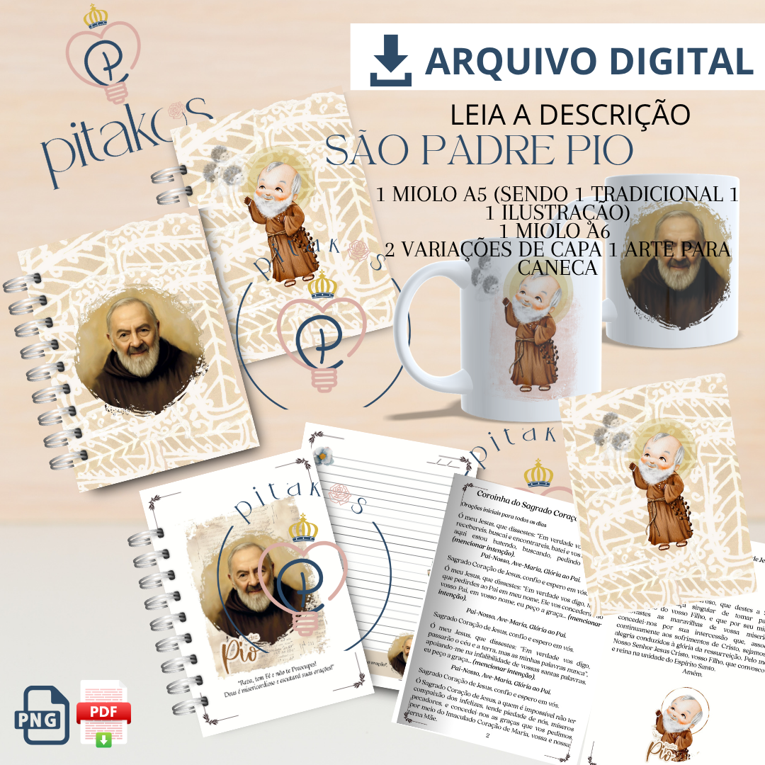 SUPER COMBO – N.S DAS DORES, N.S DE LÁ SALETTE, SÃO PADRE PIO E ARCANJOS - Imagem 4