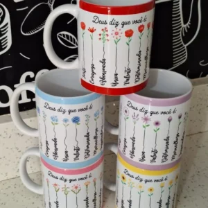 COMBO Deus diz que você é - artes Caneca Criativa