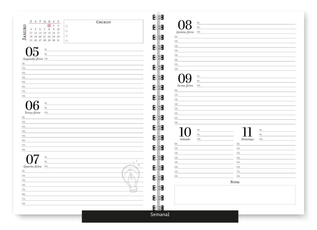 Miolo Agenda 2026 Neutra (Trilha de Papel) - Imagem 6