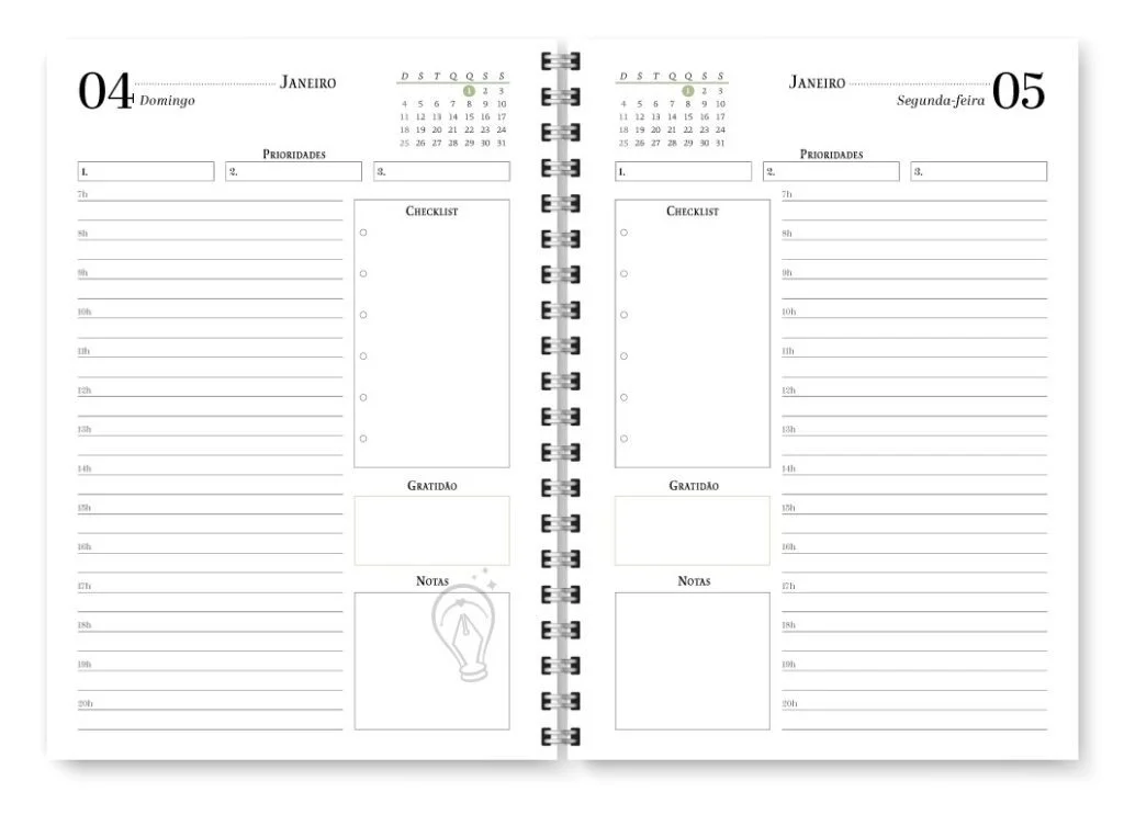 Miolo Agenda 2026 Neutra (Trilha de Papel) - Imagem 9