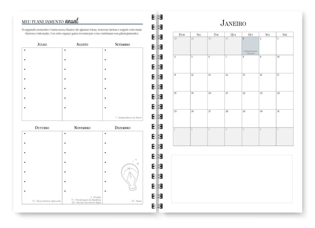 Miolo Agenda 2026 Neutra (Trilha de Papel) - Imagem 4