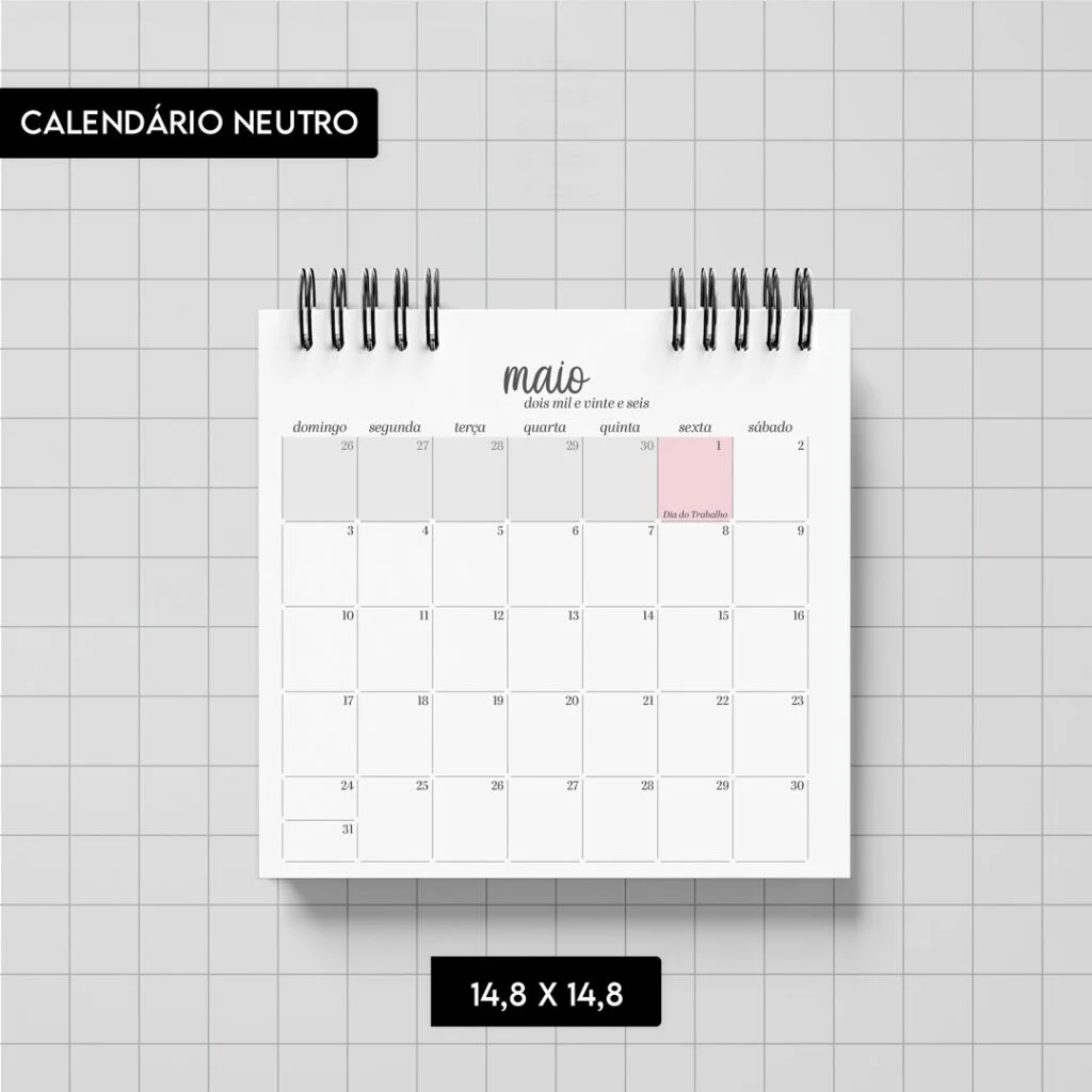 Calendário Neutro 2026 (Trilha de Papel) - Imagem 4