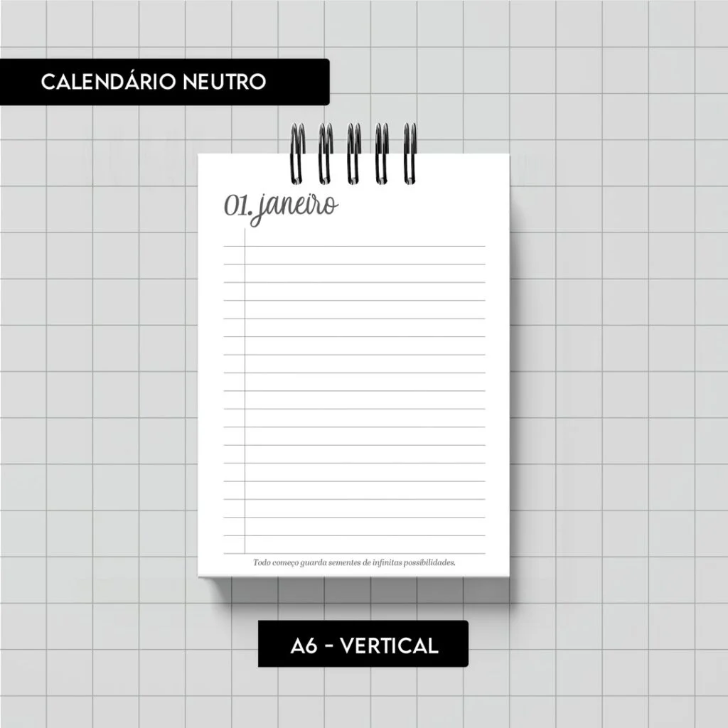 Calendário Neutro 2026 (Trilha de Papel) - Imagem 8