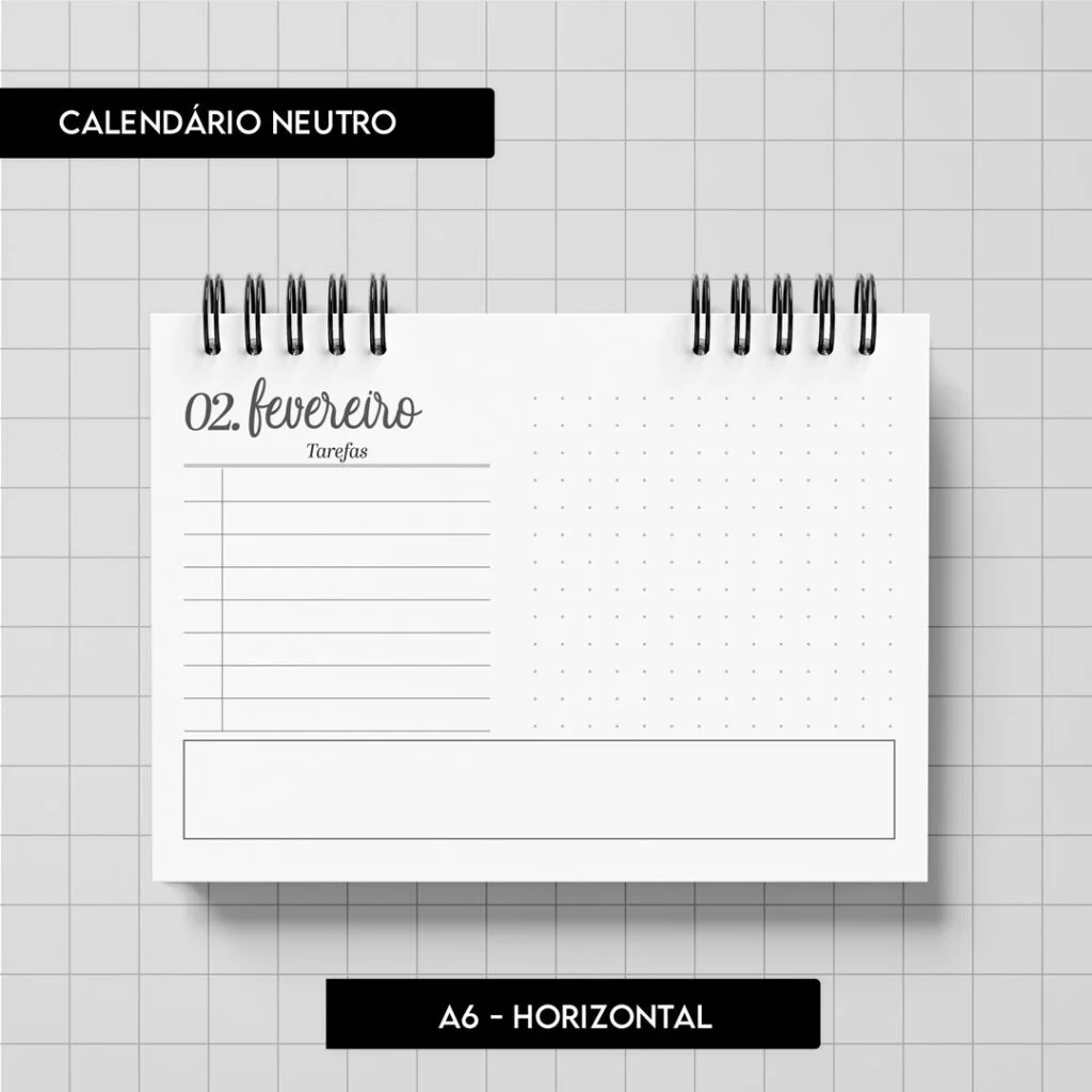 Calendário Neutro 2026 (Trilha de Papel) - Imagem 9