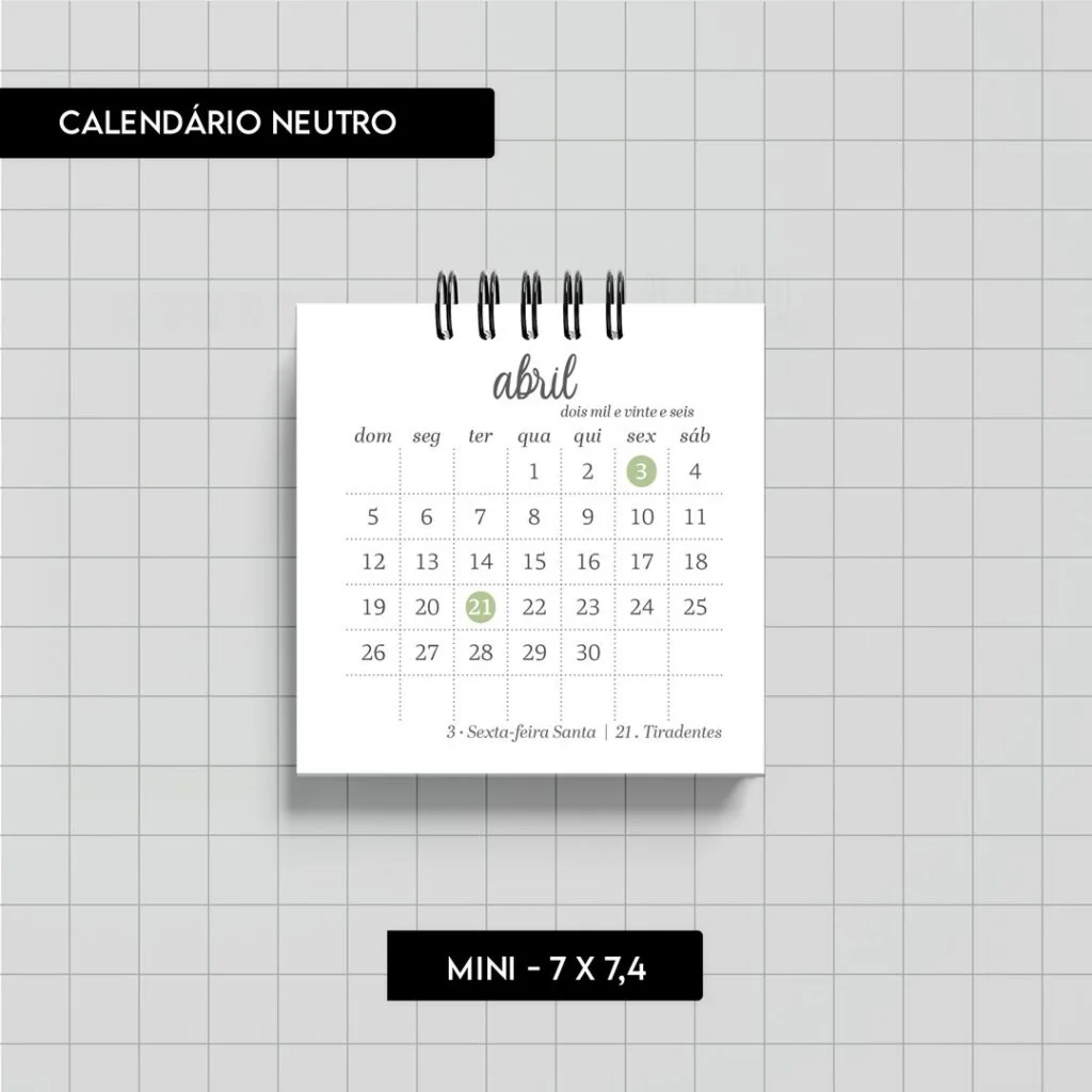 Calendário Neutro 2026 (Trilha de Papel) - Imagem 10