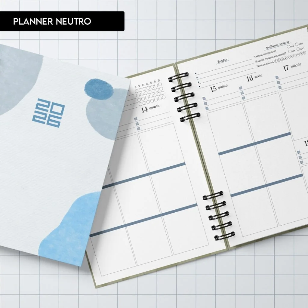 Miolo Planner Neutro 2026 (Trilha de Papel)