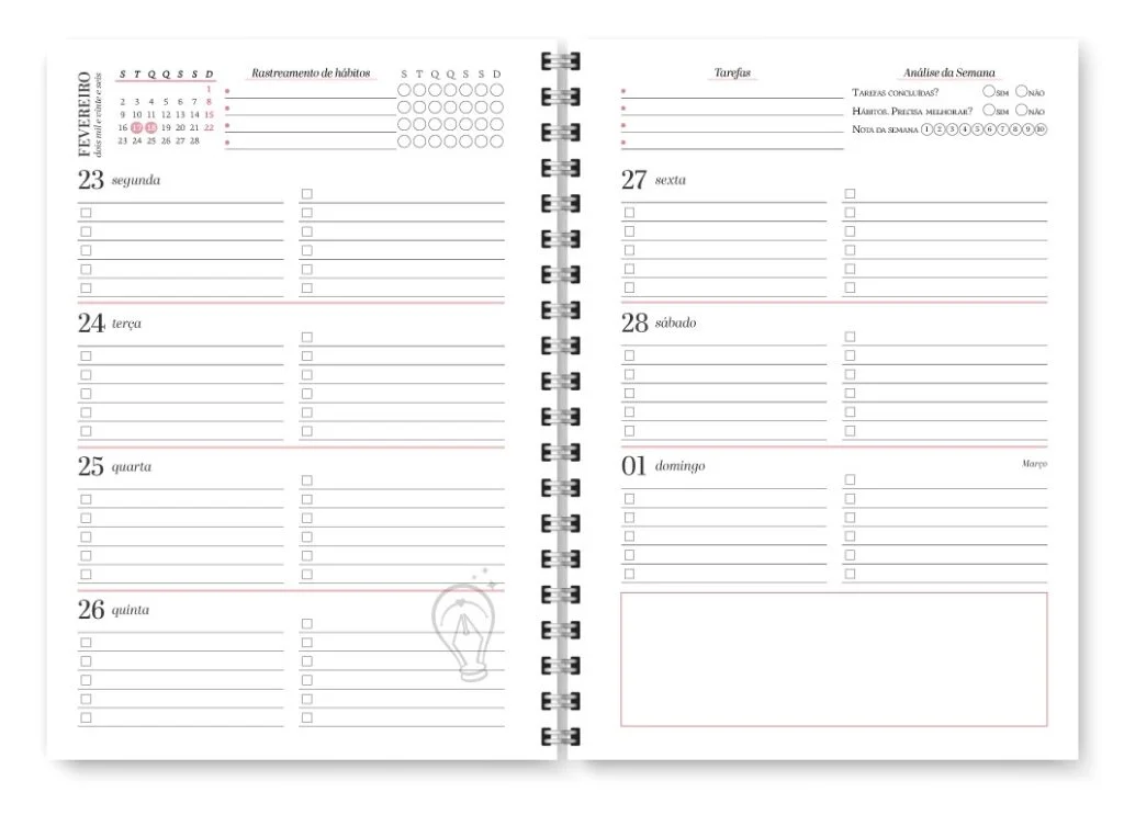 Miolo Planner Neutro 2026 (Trilha de Papel) - Imagem 6