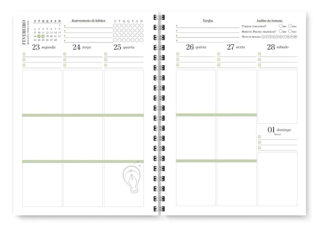 Miolo Planner Neutro 2026 (Trilha de Papel) - Imagem 5