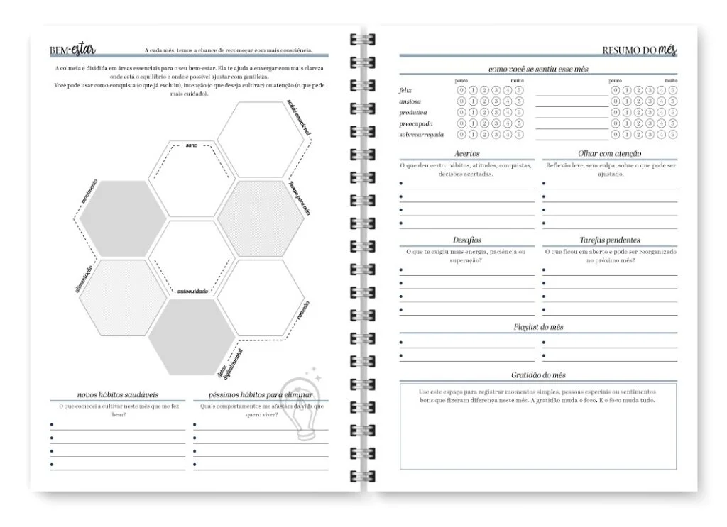 Miolo Planner Neutro 2026 (Trilha de Papel) - Imagem 3