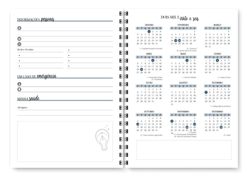 Miolo Planner Neutro 2026 (Trilha de Papel) - Imagem 13