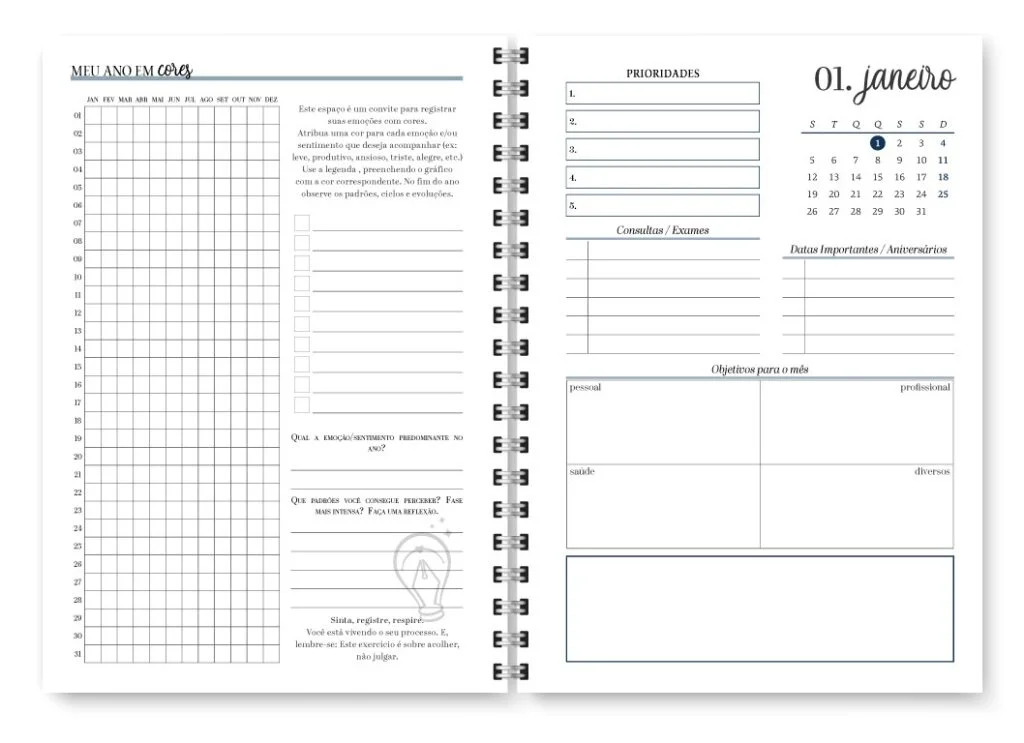 Miolo Planner Neutro 2026 (Trilha de Papel) - Imagem 10