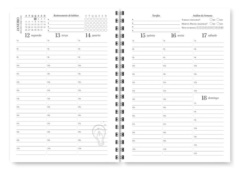 Miolo Planner Neutro 2026 (Trilha de Papel) - Imagem 7