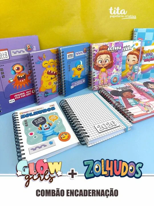 Escolar 2026 – Combão Encadernação Menina e Menino