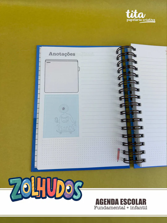 Escolar 2026 – Combão Encadernação Menina e Menino - tita - Imagem 8