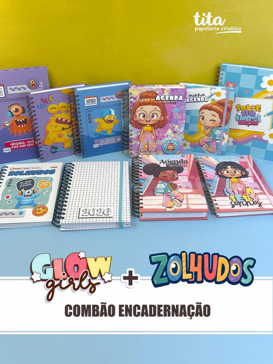 Escolar 2026 – Combão Encadernação Menina e Menino - tita