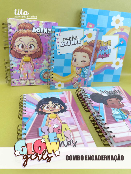 Escolar 2026 – Combão Encadernação Menina e Menino - tita - Imagem 2