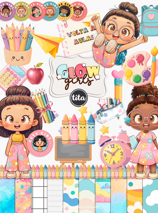 Escolar 2026 – Combão Ilustrações Menina e Menino - Imagem 15