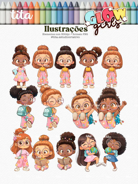 Escolar 2026 – Combão Ilustrações Menina e Menino - Imagem 16