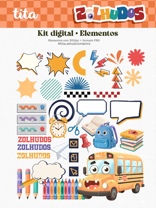 Escolar 2026 – Combão Ilustrações Menina e Menino - Imagem 5