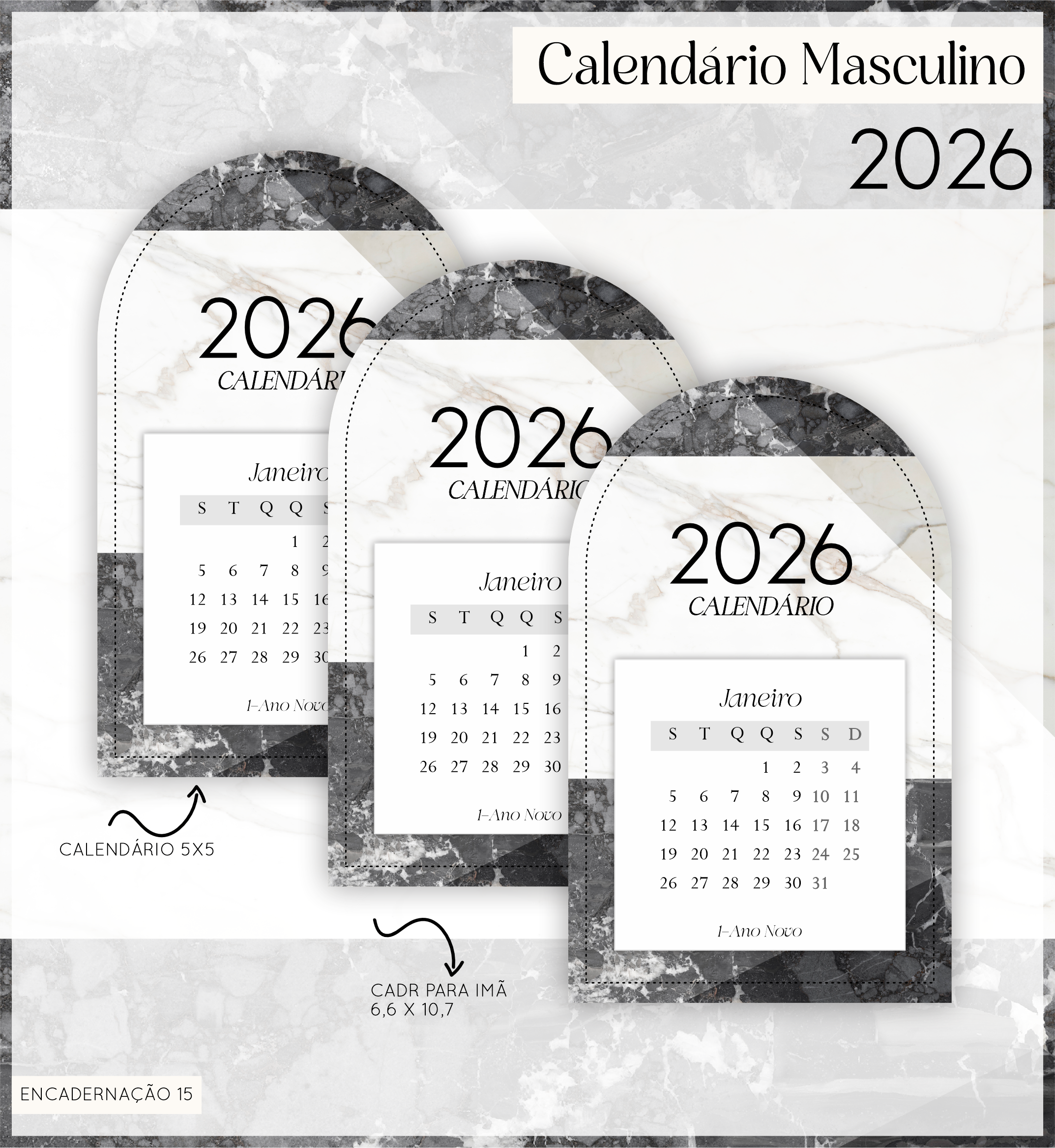 Calendários Masculino (Lina) - Imagem 2