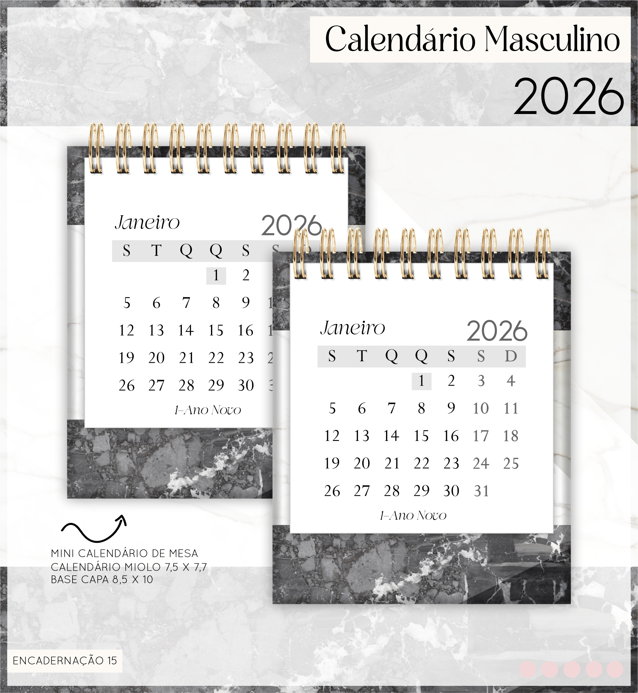 Calendários Masculino (Lina)