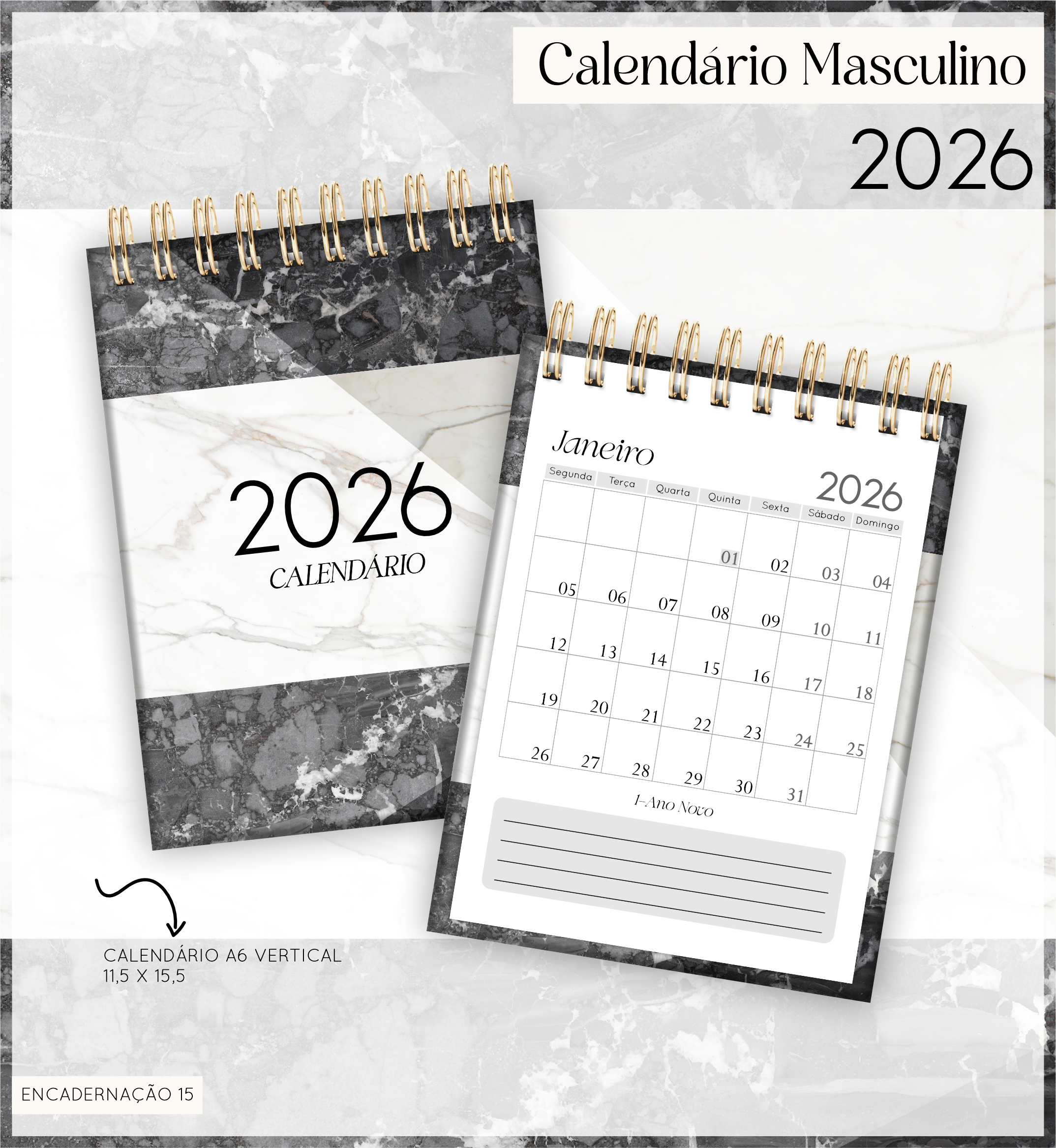Calendários Masculino (Lina) - Imagem 4