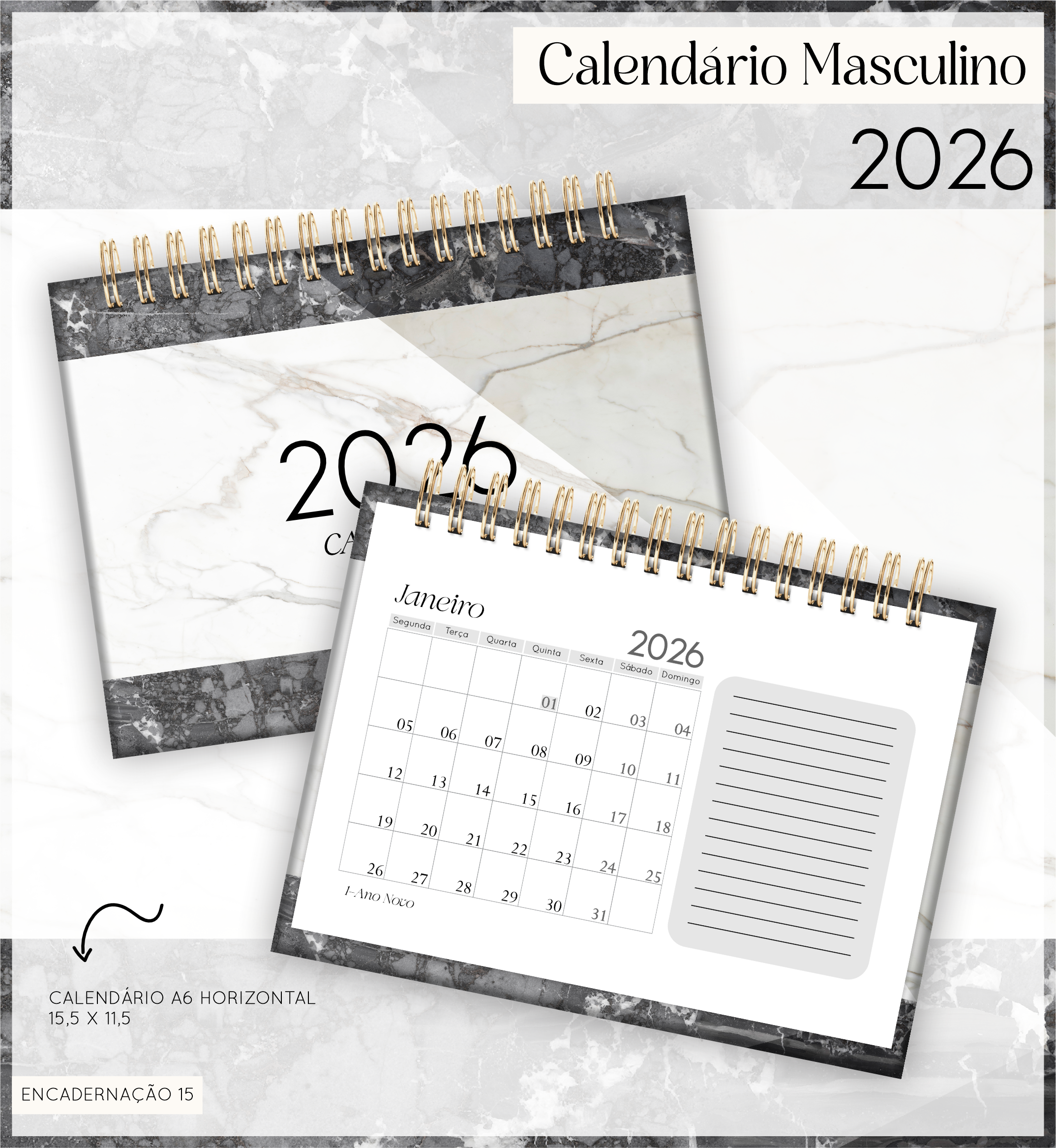 Calendários Masculino (Lina) - Imagem 5