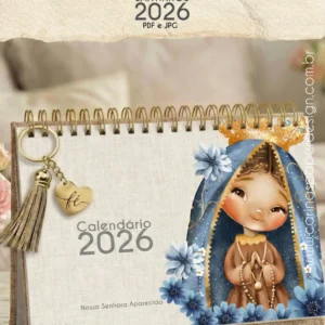 PDF Kit extra com 12 Capas para calendário de mesa A5 2026 santinhos