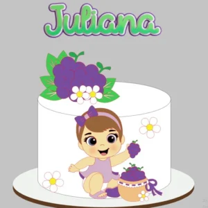 Frutinha Uvinha Menina Baby – Topo de Bolo