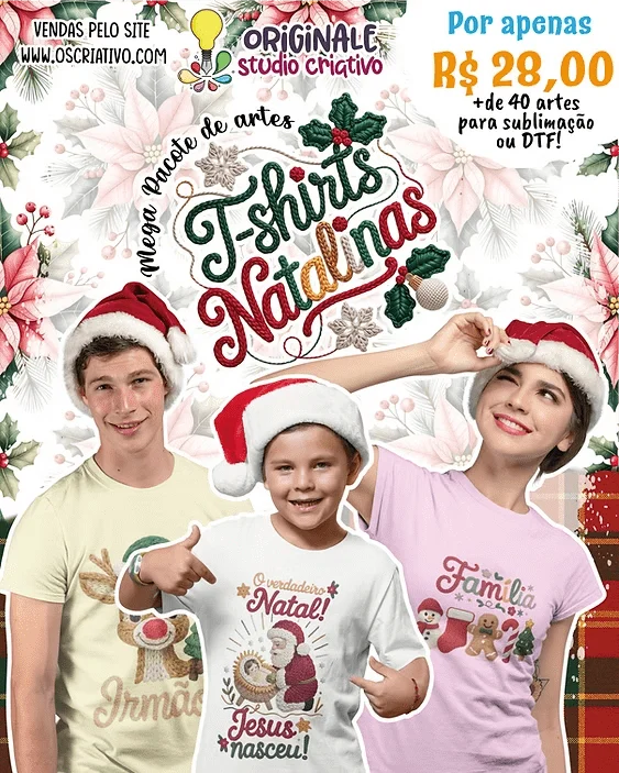 T-Shirts Natalino – Mega pacote (Originale)