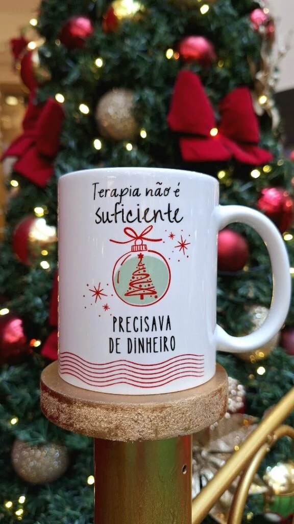 Querido Papai Noel, Terapia não é o Suficiente – Arte Avulsa Caneca - Imagem 2
